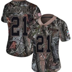 Seahawks #21 Devon Witherspoon Camo Women's Stitched NFL Limited Rush Realtree Jersey