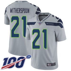 Seahawks #21 Devon Witherspoon Grey Alternate Men's Stitched NFL 100th Season Vapor Untouchable Limited Jersey