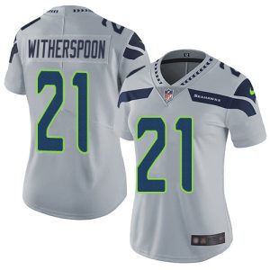 Seahawks #21 Devon Witherspoon Grey Alternate Women's Stitched NFL Vapor Untouchable Limited Jersey