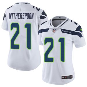 Seahawks #21 Devon Witherspoon White Women's Stitched NFL Vapor Untouchable Limited Jersey