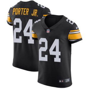 authentic Steelers #24 Joey Porter Jr. Black Alternate Men's Stitched NFL New Elite Jersey