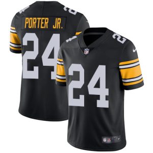 youth Steelers #24 Joey Porter Jr. Black Alternate Men's Stitched NFL Vapor Untouchable Limited Jersey