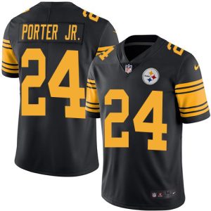 Steelers #24 Joey Porter Jr. Black Men's Stitched NFL Limited Rush Jersey