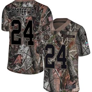 steelers #24 joey porter jr. camo men's stitched nfl limited rush realtree youth jersey