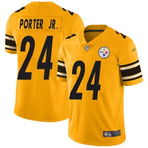 steelers #24 joey porter jr. gold men's stitched nfl limited inverted legend youth jersey