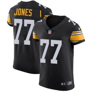 Steelers #77 Broderick Jones Black Alternate Men's Stitched NFL New Elite Jersey