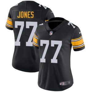 wholesale Steelers #77 Broderick Jones Black Alternate Women's Stitched NFL Vapor Untouchable Limited Jersey