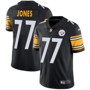 Steelers #77 Broderick Jones Black Team Color Men's Stitched NFL Vapor Untouchable Limited Jersey