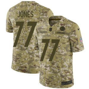 Steelers #77 Broderick Jones Camo Men's Stitched NFL Limited 2024 Salute To Service Jersey