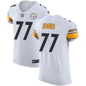 Steelers #77 Broderick Jones White Men's Stitched NFL Vapor Untouchable Elite Jersey