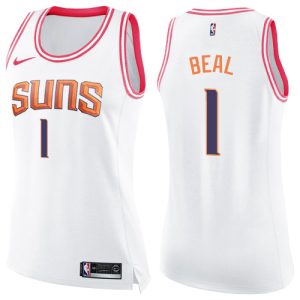 suns #3 bradley beal white/pink women's nba swingman fashion wholesale jersey