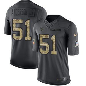 wholesale Texans #51 Will Anderson Jr. Black Men's Stitched NFL Limited 2024 Salute to Service Jersey