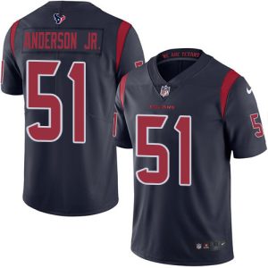 Texans #51 Will Anderson Jr. Navy Blue Men's Stitched NFL Limited Rush Jersey