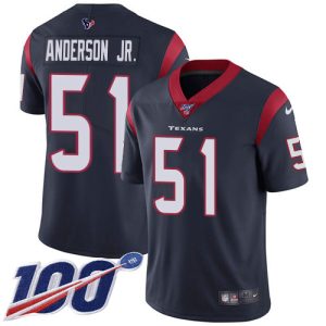 wholesale Texans #51 Will Anderson Jr. Navy Blue Team Color Men's Stitched NFL 100th Season Vapor Untouchable Limited Jersey