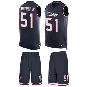 Texans #51 Will Anderson Jr. Navy Blue Team Color Men's Stitched NFL Limited Tank Top Suit Jersey