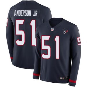 texans #51 will anderson jr. navy blue team color men's stitched nfl limited therma long sleeve cheap jersey