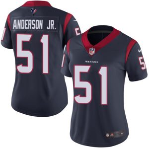 texans #51 will anderson jr. navy blue team color women's stitched nfl vapor untouchable limited youth jersey