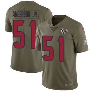 Texans #51 Will Anderson Jr. Olive Men's Stitched NFL Limited 2024 Salute To Service Jersey