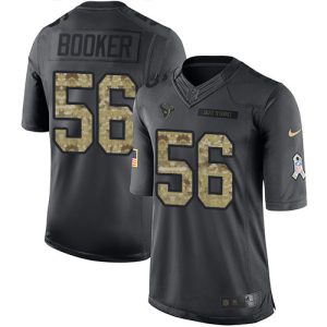 cheap Texans #56 Thomas Booker Black Men's Stitched NFL Limited 2024 Salute to Service Jersey