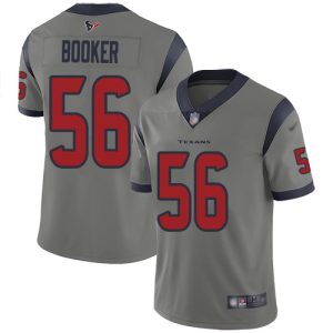 Texans #56 Thomas Booker Gray Men's Stitched NFL Limited Inverted Legend Jersey