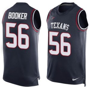 Texans #56 Thomas Booker Navy Blue Team Color Men's Stitched NFL Limited Tank Top Jersey