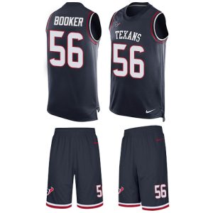 Texans #56 Thomas Booker Navy Blue Team Color Men's Stitched NFL Limited Tank Top Suit Jersey