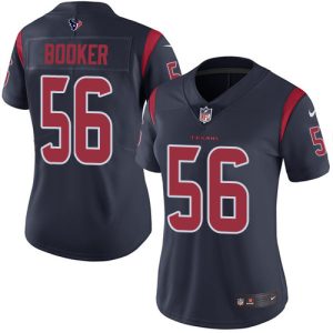 Texans #56 Thomas Booker Navy Blue Women's Stitched NFL Limited Rush Jersey