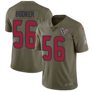 Texans #56 Thomas Booker Olive Men's Stitched NFL Limited 2024 Salute To Service Jersey