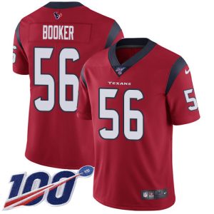 texans #56 thomas booker red alternate men's stitched nfl 100th season vapor untouchable limited elite jersey