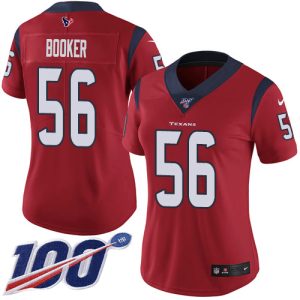 wholesale Texans #56 Thomas Booker Red Alternate Women's Stitched NFL 100th Season Vapor Untouchable Limited Jersey