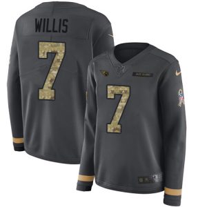 wholesale Titans #7 Malik Willis Anthracite Salute to Service Women's Stitched NFL Limited Therma Long Sleeve Jersey