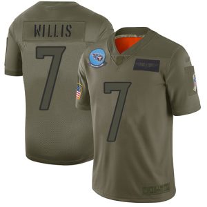 cheap Titans #7 Malik Willis Camo Men's Stitched NFL Limited 2024 Salute To Service Jersey