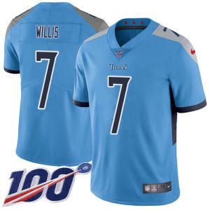 titans #7 malik willis light blue alternate men's stitched nfl 100th season vapor limited wholesale jersey