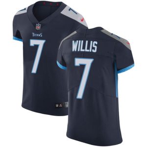 replica Titans #7 Malik Willis Navy Blue Team Color Men's Stitched NFL Vapor Untouchable Elite Jersey