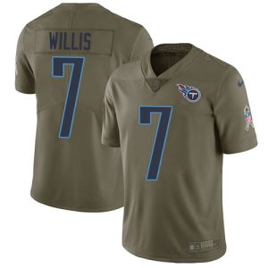 titans #7 malik willis olive men's stitched nfl limited 2024 salute to service cheap jersey