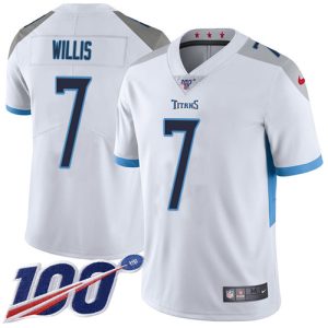 Titans #7 Malik Willis White Men's Stitched NFL 100th Season Vapor Limited Jersey