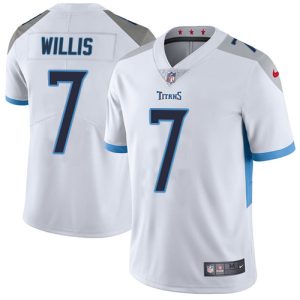 custom Titans #7 Malik Willis White Men's Stitched NFL Vapor Untouchable Limited Jersey