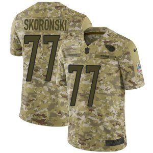 cheap Titans #77 Peter Skoronski Camo Men's Stitched NFL Limited 2024 Salute To Service Jersey