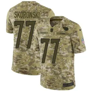 cheap Titans #77 Peter Skoronski Camo Men's Stitched NFL Limited 2024 Salute To Service Jersey