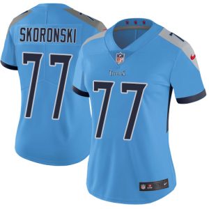 Titans #77 Peter Skoronski Light Blue Alternate Women's Stitched NFL Vapor Untouchable Limited Jersey