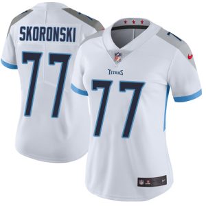 wholesale Titans #77 Peter Skoronski White Women's Stitched NFL Vapor Untouchable Limited Jersey