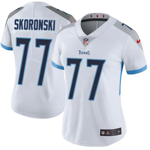wholesale Titans #77 Peter Skoronski White Women's Stitched NFL Vapor Untouchable Limited Jersey