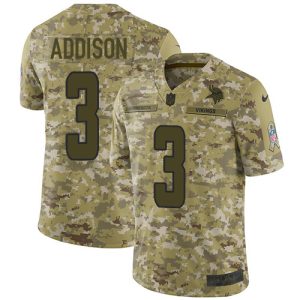 vikings #3 jordan addison camo men's stitched nfl limited 2024 salute to service cheap jersey