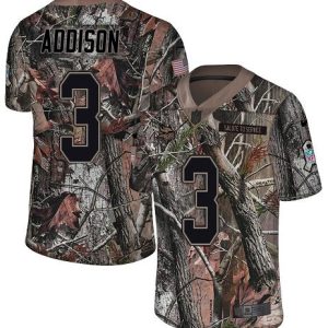 vikings #3 jordan addison camo men's stitched nfl limited rush realtree wholesale jersey