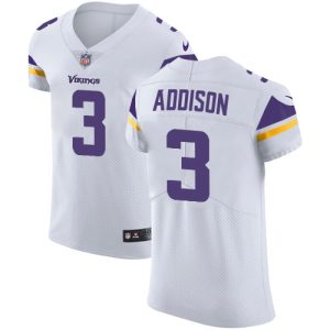 Vikings #3 Jordan Addison White Men's Stitched NFL New Elite Jersey