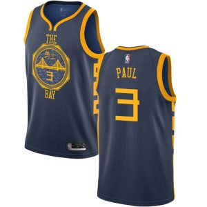 custom Warriors #3 Jordan Poole Navy NBA Swingman City Edition 2024 19 Jersey