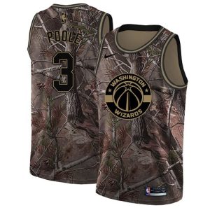 wizards #3 jordan poole camo nba swingman realtree collection youth jersey