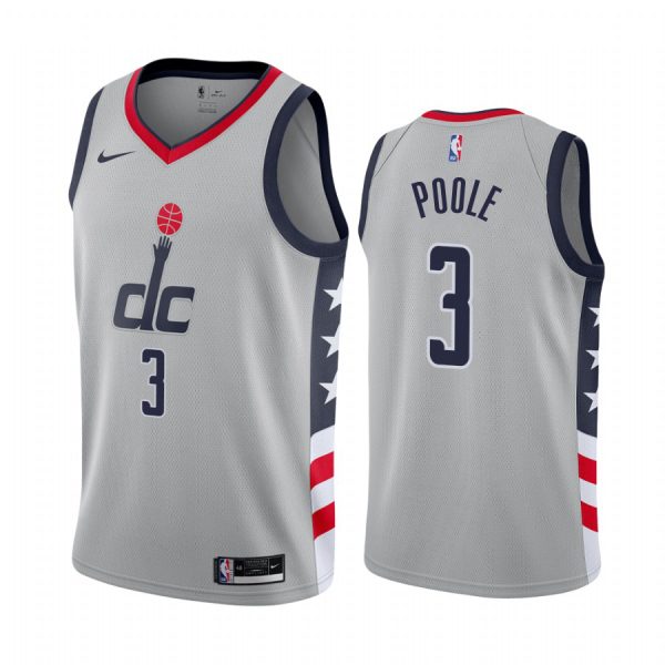 Wizards #3 Jordan Poole Gray Women's NBA Swingman 2023-24 City Edition Jersey