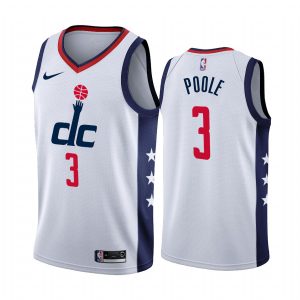 wizards #3 jordan poole men's unveil 2023-24 city edition swingman nba limited jersey white