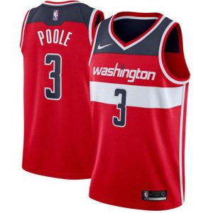 Wizards #3 Jordan Poole Red NBA Swingman Icon Edition Jersey